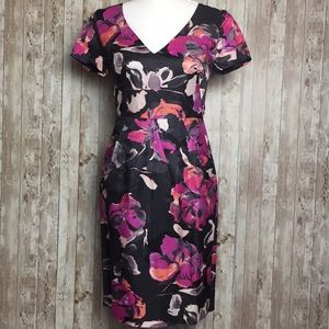 Banana Republic Floral Short Sleeve Midi Dress 0